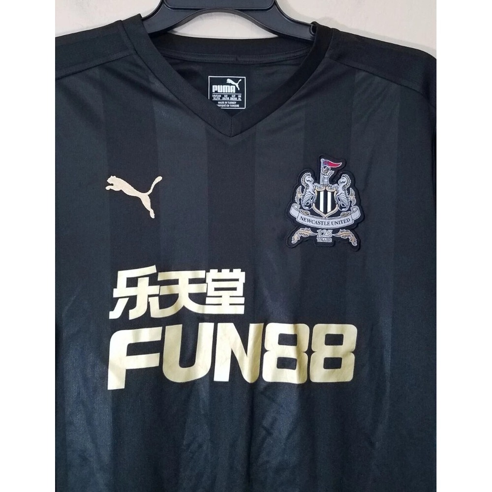 Puma New Castle United Jersey Men XL Soccer Football Third Kit 2017/2018 Black - Picture 2 of 8